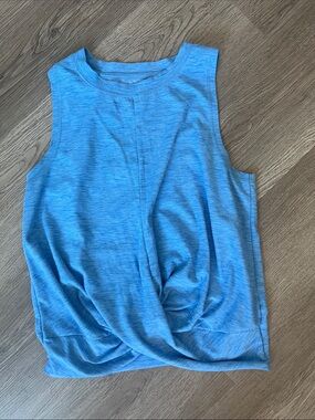 Old Navy Light Blue Twist-Front Tank Top